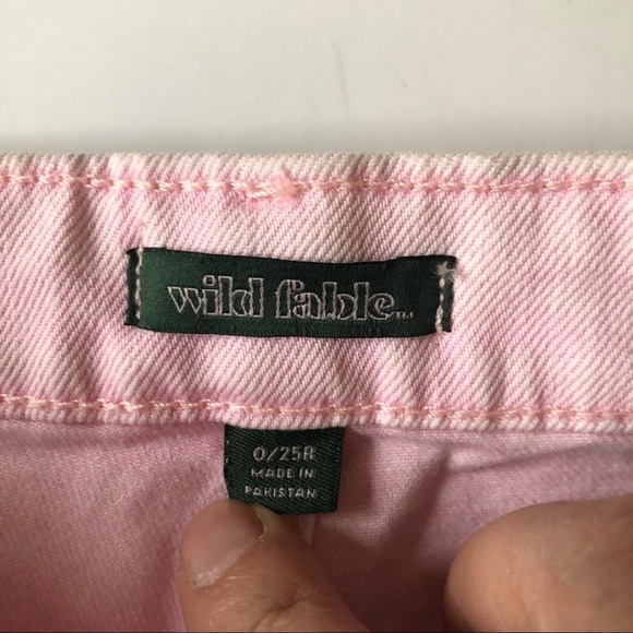 Wild Fable Barbiecore High Rise Light Pink Acid Wash Cuffed Hem Jean Shorts 0/25 - Picture 7 of 12